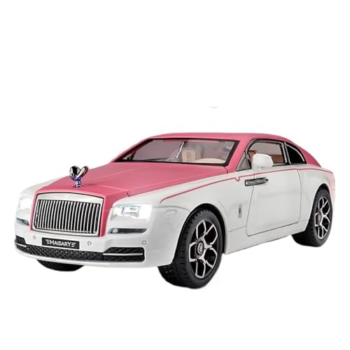 Miniatur Modelle 1:22 Für Rolls Royce Phantom MANSORY Fahrzeuge Diecast Metall Simulation Zurückziehen Auto Modell Sound Licht Spielzeug Originalgetreue Nachbildung(Rosa) von YCNXEB
