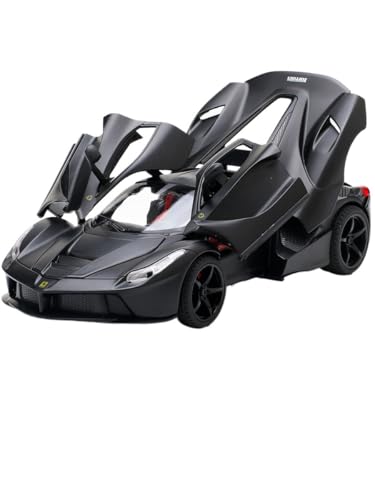 YCNXEB Miniatur Modelle Maßstab 1:22 Für Maßstabsgetreue Modell-Spielzeugornamente Aus Druckguss-Metall Cabrio Ferrari Lafa Supersportwagen-Legierung Originalgetreue Nachbildung(Schwarz) von YCNXEB