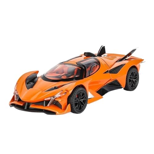 Miniatur Modelle Super Car Vehicles Model 1 32 Für Apollo Project EVO Alloy Sports Car Model Diecasts Metal Racing Sound and Light Toy Originalgetreue Nachbildung(Orange) von YCNXEB