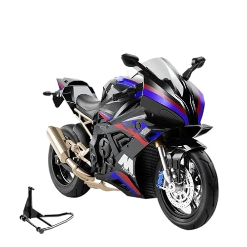 Motorrad in Limitierter Auflage 1:10 Für BMW S1000RR Simulation Legierung Motorräder Modell Mit Sound Und Licht Erwachsenen Sammlung Dekoration Hobby Souvenir(Black) von YCNXEB