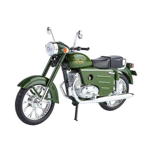 Motorrad in Limitierter Auflage 1:10 Für Die Tschechoslowakei Jawa250 Druckguss-Motorradmodell Sound- Und Lichtsimulation Fans-Sammlung Hobby Souvenir(Green) von YCNXEB