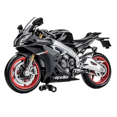Motorrad in Limitierter Auflage 1:12 Für Aprilia RSV4 RR1000 Legierung Diecast Motorrad Modell Simulation Ornament Erwachsene Hobby Sammlung Hobby Souvenir(Black) von YCNXEB