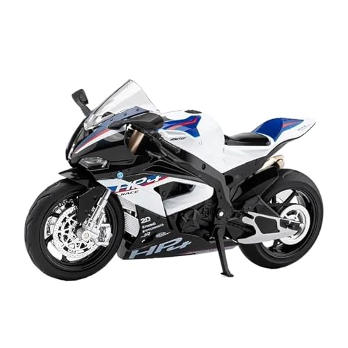 Motorrad in Limitierter Auflage 1:12 Für BMW HP4 Legierung Druckguss Rennmotorrad Modell Simulation Sammlung Sound Und Licht Hobby Souvenir(White) von YCNXEB