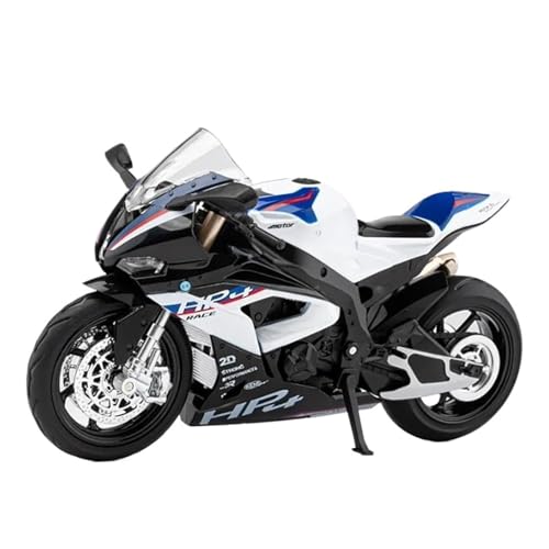 Motorrad in Limitierter Auflage 1:12 Für BMW S1000RR HP4 Sound Und Licht Simulation Legierung Motorräder Modell Erwachsene Sammlung Dekoration Hobby Souvenir(White) von YCNXEB
