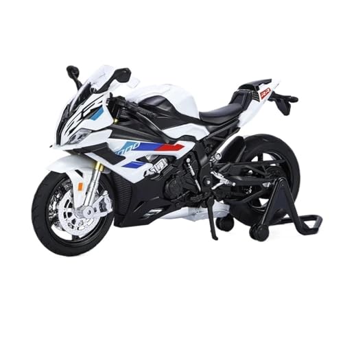 Motorrad in Limitierter Auflage 1:12 Für BMW S1000RR M Version Racing Diecast Legierung Motorrad Modell Sound Licht Kinder Spielzeug Hobby Souvenir(White) von YCNXEB