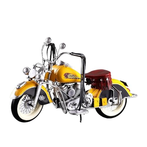 Motorrad in Limitierter Auflage 1:12 Für Harley Motorrad Schmiedeeisen Auto Modell Vintage Nostalgische Hause Dekoration Ornamente Hobby Souvenir(White) von YCNXEB