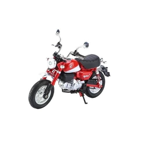 Motorrad in Limitierter Auflage 1:12 Für Honda Monkey 125 Legierung Druckguss Motorrad Modell Simulation Sammlung Sound Und Licht Hobby Souvenir(Red) von YCNXEB