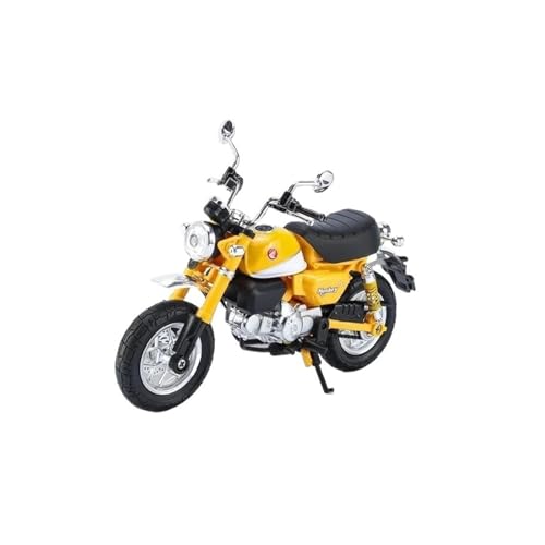 Motorrad in Limitierter Auflage 1:12 Für Honda Monkey 125 Legierung Druckguss Motorrad Modell Simulation Sammlung Sound Und Licht Hobby Souvenir(Yellow) von YCNXEB