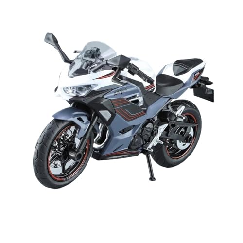 Motorrad in Limitierter Auflage 1:12 Für Kawasaki Ninja 400 Simulation Legierung Motorräder Modell Mit Sound Und Licht Sammlung Dekoration Hobby Souvenir(White) von YCNXEB