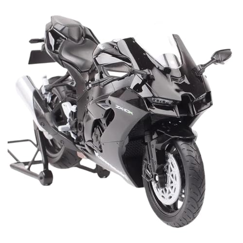 Motorrad in Limitierter Auflage 1:12 Für Kawasaki Ninja ZX-10R 2021 Druckguss-Motorradmodell Sammlerfiguren Souvenirornament Hobby Souvenir(Black) von YCNXEB
