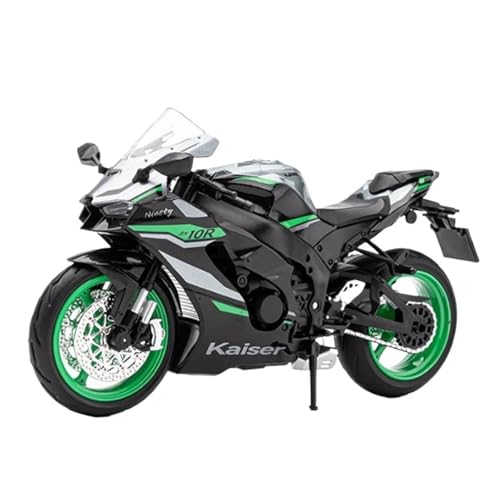 Motorrad in Limitierter Auflage 1:12 Für Kawasaki Ninja ZX-10R Schwere Locomoti Legierung Motorrad Modell Sound Licht Kinder Spielzeug Sammlung Hobby Souvenir(Black) von YCNXEB