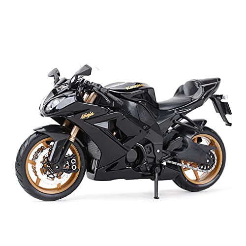 Motorrad in Limitierter Auflage 1︰12 Für Kawasaki Ninja ZX-10R Sportliches Statisches Die-Cast-Motorradkollektion Hobby Junge Mädchen Geschenk Hobby Souvenir(Schwarz) von YCNXEB