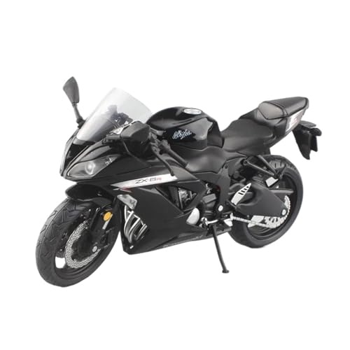 Motorrad in Limitierter Auflage 1:12 Für Kawasaki Ninja ZX-6R Simulation Legierung Simulation Racing Straße Motorräder Modell Sammlung Hobby Souvenir(Black) von YCNXEB
