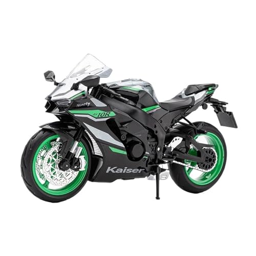 Motorrad in Limitierter Auflage 1:12 Für Kawasaki Ninja ZX10R Mit Sound Und Licht Rennmotorräder Legierung Modell Sammlung Hobby Souvenir(Black) von YCNXEB