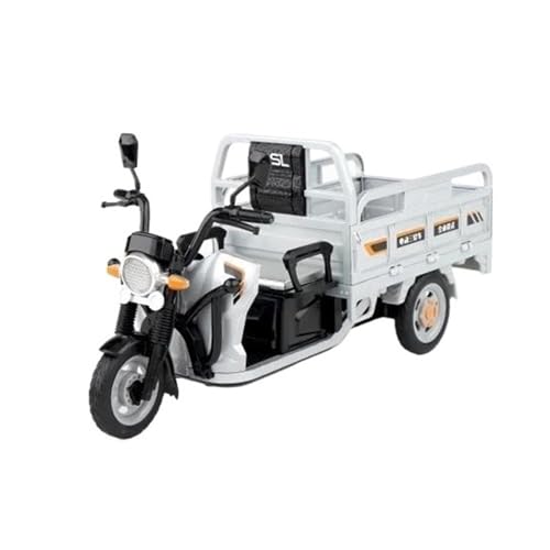 Motorrad in Limitierter Auflage 1:12 Für Sanbengzi Legierung Diecast Dreirad Motorrad Modell Elektrisches Dreirad Sound Licht Hobby Souvenir(White) von YCNXEB