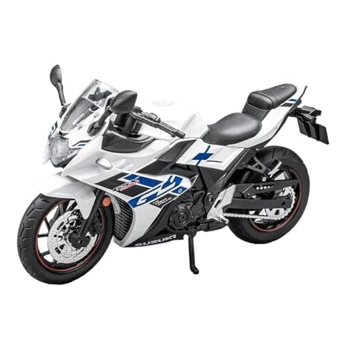 Motorrad in Limitierter Auflage 1:12 Für Suzuki GSX250R Legierung Druckguss Motorrad Modell Spielzeug Fahrzeug Sammlung Sound Und Licht Hobby Souvenir(White) von YCNXEB