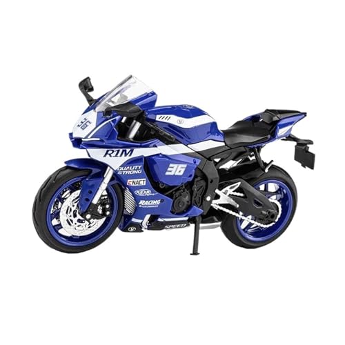 Motorrad in Limitierter Auflage 1:12 Für Yamaha YZF-R1M Mit Sound Und Licht Motorräder Legierung Modell Hobby Sammlung Souvenir Hobby Souvenir(Blue) von YCNXEB
