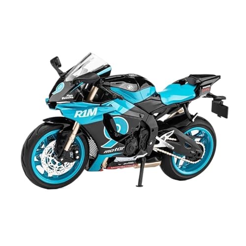 Motorrad in Limitierter Auflage 1:12 Für Yamaha YZF-R1M Mit Sound Und Licht Motorräder Legierung Modell Hobby Sammlung Souvenir Hobby Souvenir(Green) von YCNXEB