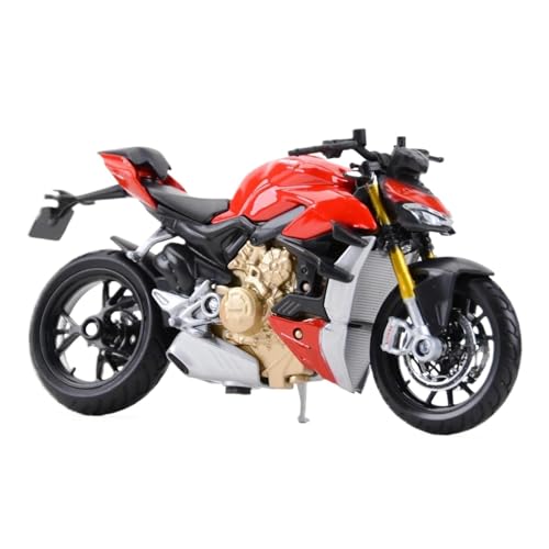 Motorrad in Limitierter Auflage 1:18 Für Ducati Super Naked V4 S Legierung Druckguss Motorrad Modell Miniatur Realistische Figuren Hobby Souvenir von YCNXEB