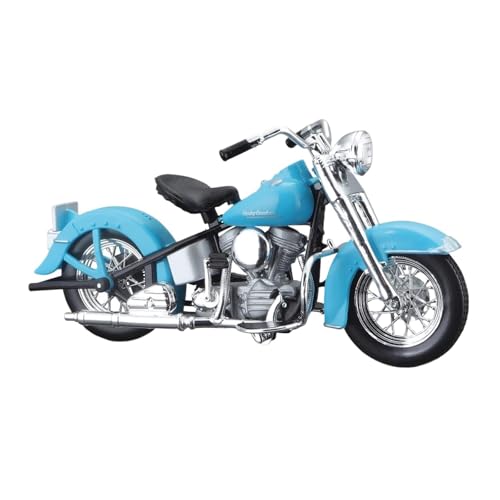 Motorrad in Limitierter Auflage 1:18 Für Harley Davidson 1953 74FL Hydra Glide Alloy Druckguss-Motorradmodell Simulation Fans Collection Hobby Souvenir(Blue) von YCNXEB