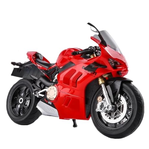 Motorrad in Limitierter Auflage 1:9 Für Ducatis V4S Panigale Statisches Druckguss-Motorradmodell Sound- Und Lichtsimulationskollektion Hobby Souvenir von YCNXEB