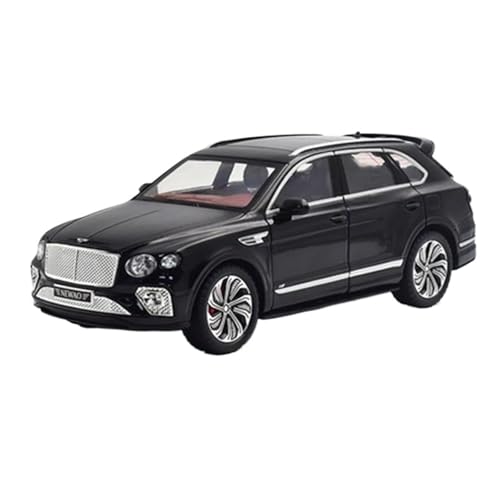 YCNXEB Klassisch Automodell 1:24 Für Bentayga SUV Sound Und Licht Klassische Legierung Auto Modell Statische Figur Miniatur Souvenir für Erwachsene Sammler(Black) von YCNXEB
