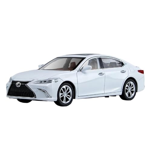 YCNXEB Klassisch Automodell 1:24 Für Lexus ES300 Mit Sound Light Pull Back Legierung Automodell Hobby Display Dekorationen Souvenir für Erwachsene Sammler(White) von YCNXEB