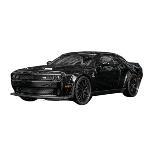 YCNXEB Klassisch Automodell 1:32 Für Dodge Pull Back Mit Sound Und Licht Legierung Automodell Hobby Display Dekorationen Souvenir für Erwachsene Sammler(Black) von YCNXEB