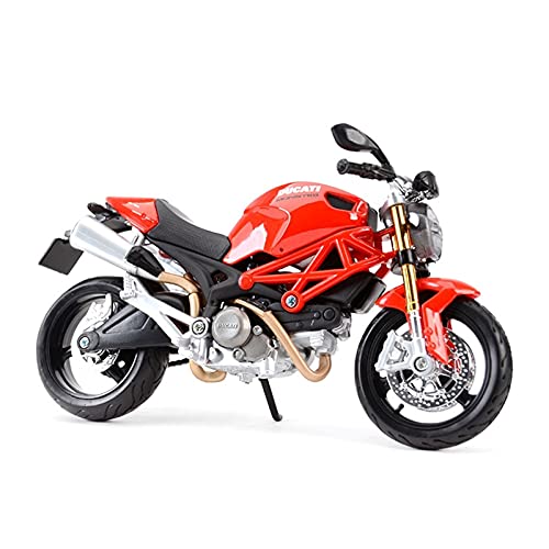 YCNXEB Mini Moto Spielzeug 1 12 Für Ducati Monster 696 Rot Die Cast Fahrzeuge Sammlerstücke Hobby Motorrad Modell Spielzeug(Rot) von YCNXEB