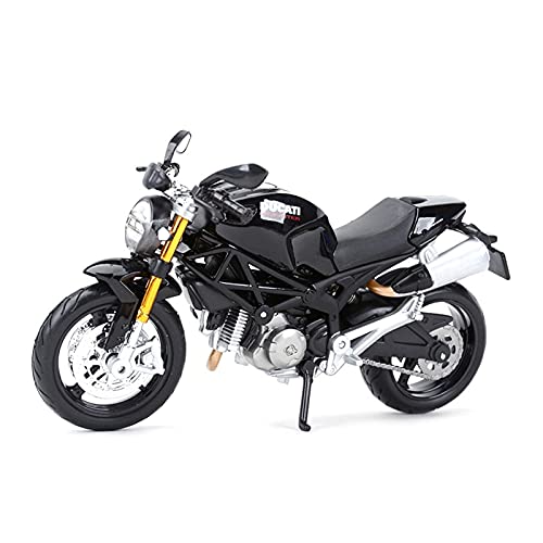 YCNXEB Mini Moto Spielzeug 1 12 Für Ducati Monster 696 Rot Die Cast Fahrzeuge Sammlerstücke Hobby Motorrad Modell Spielzeug(Schwarz) von YCNXEB