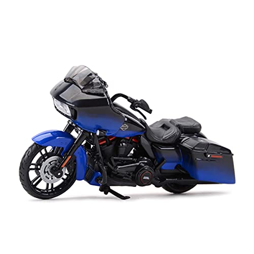 YCNXEB Mini Moto Spielzeug 1 18 Für CVO Road Glide Blau 2018 Schwarz Die Cast Fahrzeuge Sammler Hobbys Motorrad Modell Spielzeug(Blau) von YCNXEB