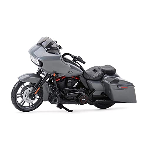 YCNXEB Mini Moto Spielzeug 1 18 Für CVO Road Glide Blau 2018 Schwarz Die Cast Fahrzeuge Sammler Hobbys Motorrad Modell Spielzeug(Chrom) von YCNXEB
