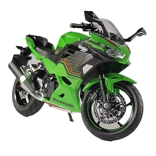 YCNXEB Mini Moto Spielzeug 1:12 Für Ninja 400 Sound Und Licht Legierung Motorrad Modell Realistische Klassische Souvenir Originalgetreue Nachbildung von YCNXEB