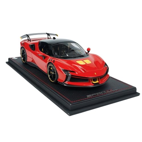 YCNXEB Miniatur Modelle 1/18 Für Ferrari SF90 XX Hardtop Supercar Rot FEO41B Harz Automodell Spielzeugauto Bausatz Geschenk Ornament Sammlung Nachbildung von YCNXEB