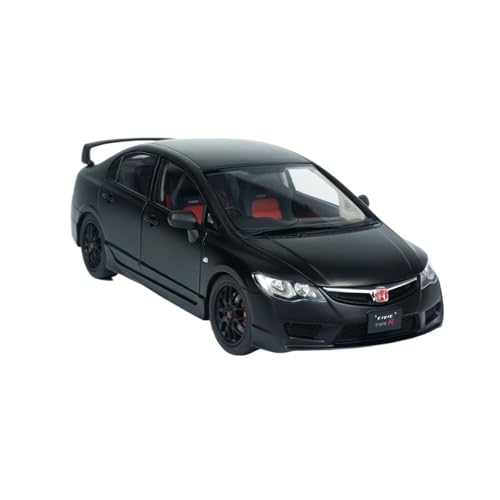 YCNXEB Miniatur Modelle 1/18 Für Honda Civic Type R FD2 Schwarz Legierung Auto Modell Metall Spielzeug Auto Kit Geschenk Dekoration Sammlung Nachbildung von YCNXEB