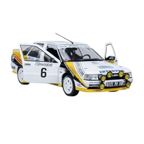 YCNXEB Miniatur Modelle 1/18 Für Renault R21 Turbo Gr.A 1991 Rallye-Auto, Legierungsmodell, Metallspielzeugauto, Bausatz, Geschenkdekoration Nachbildung von YCNXEB