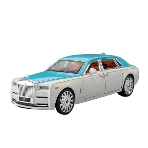 YCNXEB Miniatur Modelle 1/20 Für Rolls Royce Phantom Legierung Auto Diecasts ToyMetal Auto Modell Sammlung Simulation Sound Licht Originalgetreue Nachbildung(Blau) von YCNXEB