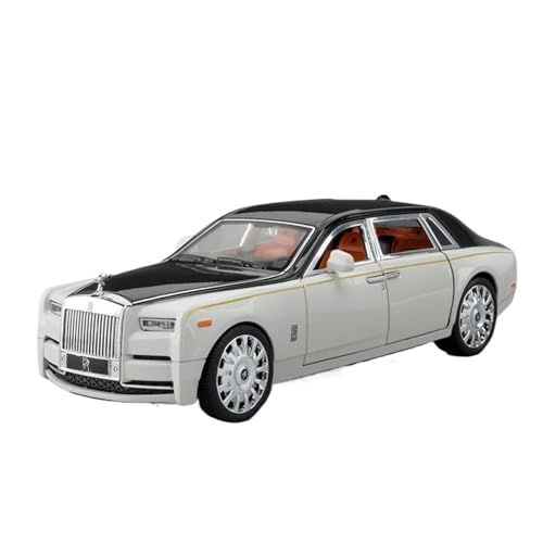 YCNXEB Miniatur Modelle 1/20 Für Rolls Royce Phantom Legierung Auto Diecasts ToyMetal Auto Modell Sammlung Simulation Sound Licht Originalgetreue Nachbildung(White 2) von YCNXEB