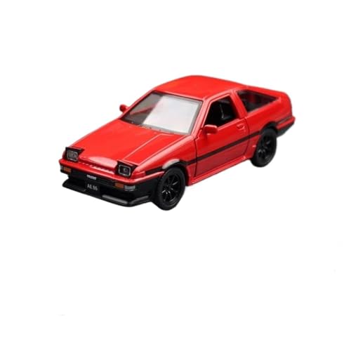 YCNXEB Miniatur Modelle 1/37 Für Toyota Trueno AE86 Legierung Sportwagen Diecast Metall Rennfahrzeuge Simulation Miniatur Originalgetreue Nachbildung(Rot) von YCNXEB