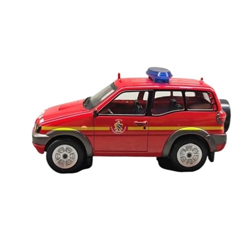 YCNXEB Miniatur Modelle 1/43 2004 Für Terrano II Frankreich Legierung Feuerwehrauto Modell Simulation Spielzeugauto Ornamente Nachbildung von YCNXEB