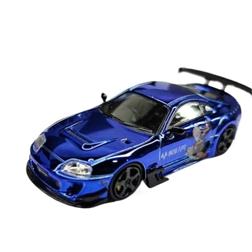 YCNXEB Miniatur Modelle 1/64 Für Speedmaster Wide Body Conversion Galvanisiertes Farbsimulations-Limousinen-Kit Nachbildung(Blau) von YCNXEB