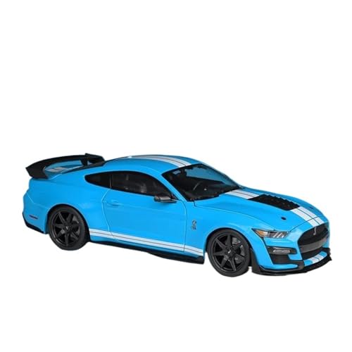 YCNXEB Miniatur Modelle 1 18 2020 Ford Mustang Shelby GT500 Legierung Druckguss Modell Sammlung Display Auto Geschenk Originalgetreue Nachbildung(Blau) von YCNXEB