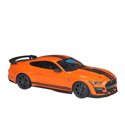 YCNXEB Miniatur Modelle 1 18 2020 Ford Mustang Shelby GT500 Legierung Druckguss Modell Sammlung Display Auto Geschenk Originalgetreue Nachbildung(Orange) von YCNXEB