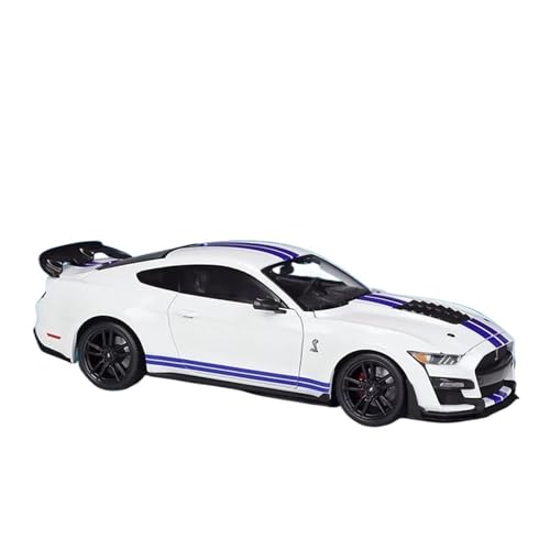 YCNXEB Miniatur Modelle 1 18 2020 Ford Mustang Shelby GT500 Legierung Druckguss Modell Sammlung Display Auto Geschenk Originalgetreue Nachbildung(White) von YCNXEB