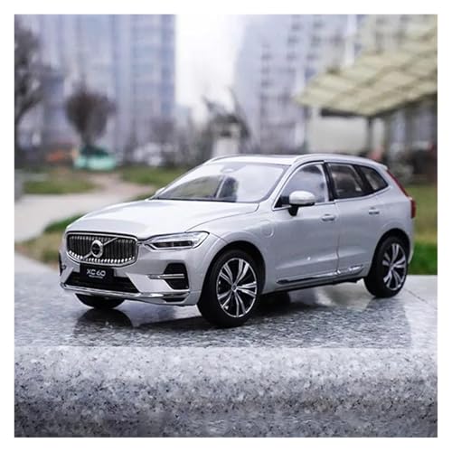 YCNXEB Miniatur Modelle 1 18 Diecast Modell Für XC60 2022 SUV Legierung Auto Modell Dekoration Display Sammeln Fahrzeug Originalgetreue Nachbildung(Silber) von YCNXEB