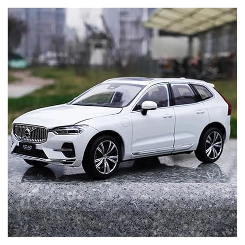 YCNXEB Miniatur Modelle 1 18 Diecast Modell Für XC60 2022 SUV Legierung Auto Modell Dekoration Display Sammeln Fahrzeug Originalgetreue Nachbildung(White) von YCNXEB
