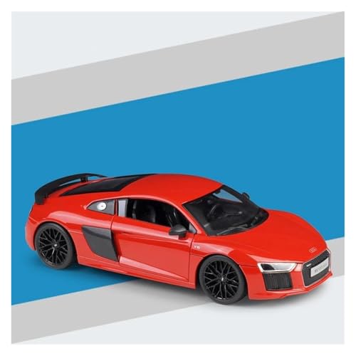 YCNXEB Miniatur Modelle 1 18 Für Audi R8 V10 Plus Legierung Auto Modell Auto Spielzeug Simulation Sammlung Auto Modell Originalgetreue Nachbildung(Rot) von YCNXEB