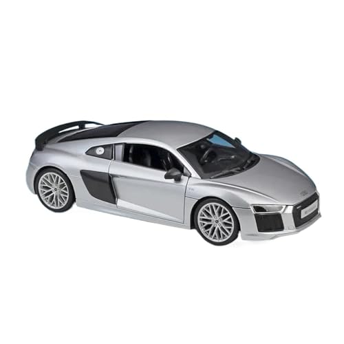 YCNXEB Miniatur Modelle 1 18 Für Audi R8 V10 Plus Legierung Sportwagen Modell Diecast Metall Spielzeug Fahrzeug Auto Modell Simulation Sammlung Geschenk Originalgetreue Nachbildung(Silber) von YCNXEB
