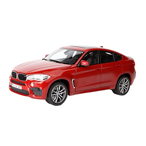 YCNXEB Miniatur Modelle 1 18 Für BMW X6 Legierung Simulation Automodell Erwachsenes Hobby Sammlerstück Offene Tür Junge Spielzeug Rot Originalgetreue Nachbildung von YCNXEB