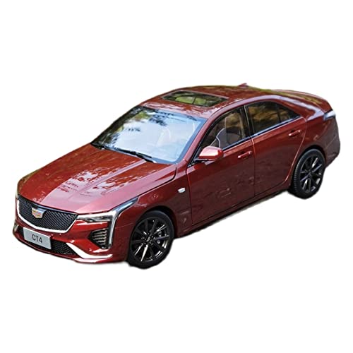 YCNXEB Miniatur Modelle 1 18 Für Cadillac CT4 Legierung Druckguss Rot Modellauto Dekoration Sammlung Display Geschenk Originalgetreue Nachbildung von YCNXEB
